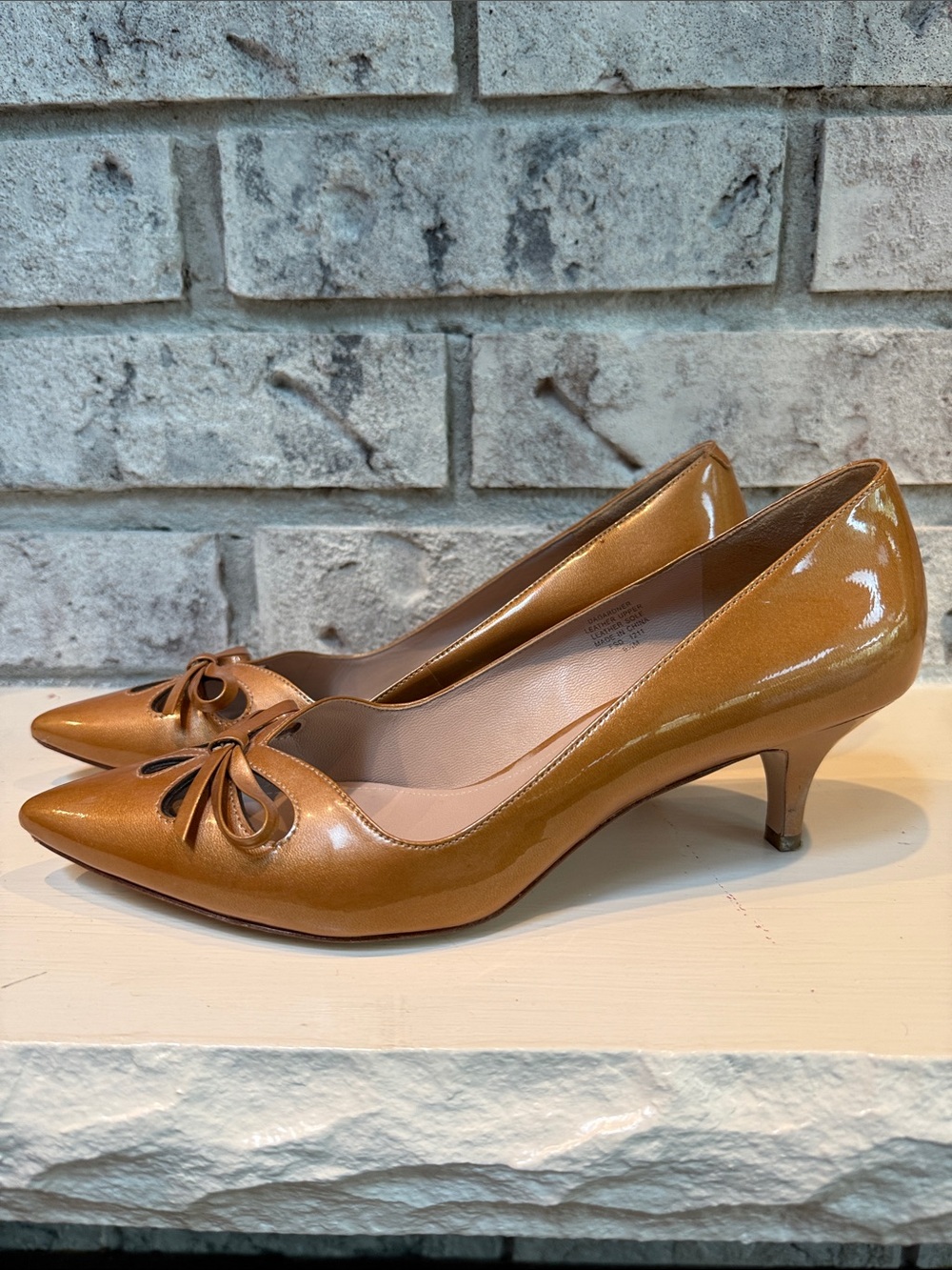 Joan and David Tan Kitten Heels - Size 9.5